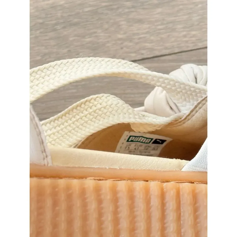 PUMA x FENTY Off-White Rhianna Bow Creeper Strapy Sandals US‎ 10 EU 41 Coquette